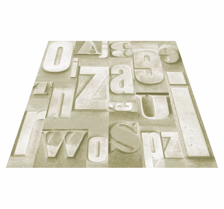 Vinylový koberec citáty v 3d priemyselnom štýle - Tenstickers