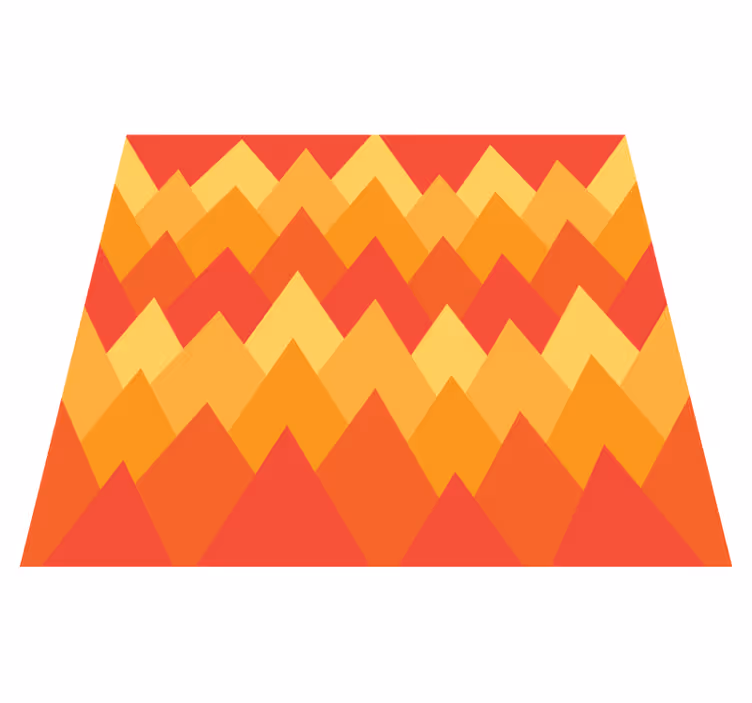Vinylový koberec vintage geometrické abstraktné hory - Tenstickers