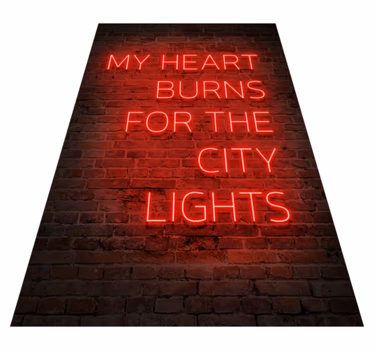 Vinylový koberec citáty neonový text - Tenstickers