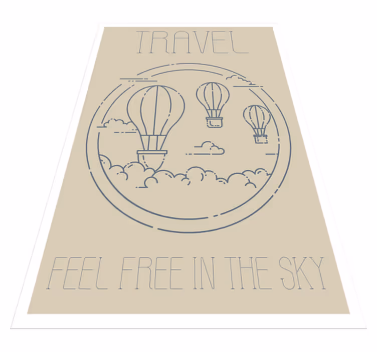 Vinylový koberec citáty minimalistický balón - Tenstickers
