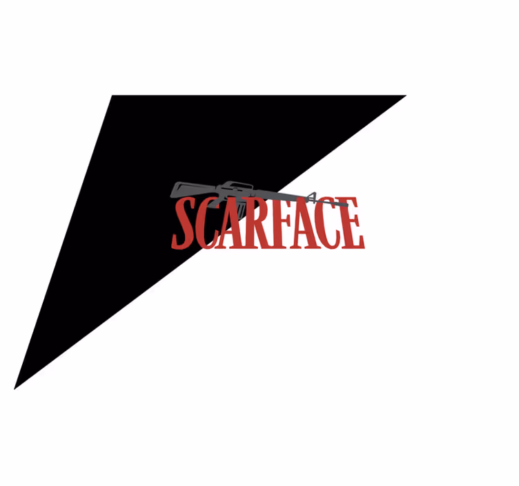 Vinylový koberec citáty scarface s textom - Tenstickers