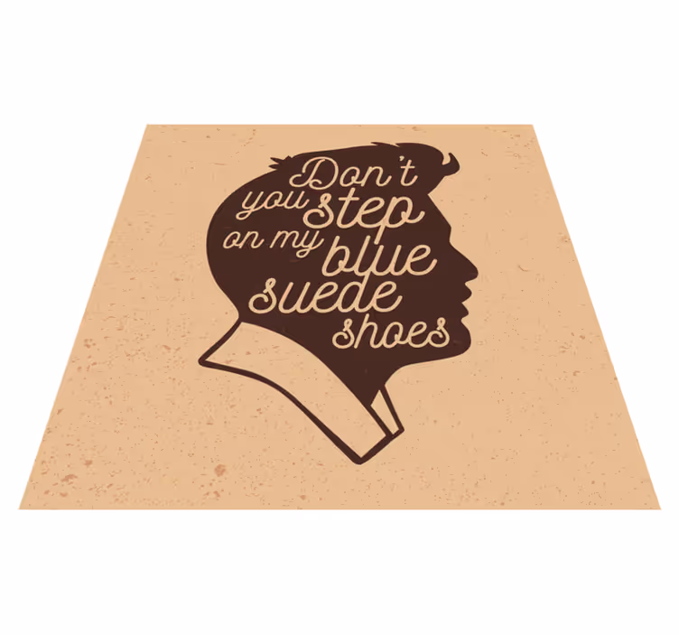 Vinylový koberec citáty modré semišové topánky - Tenstickers