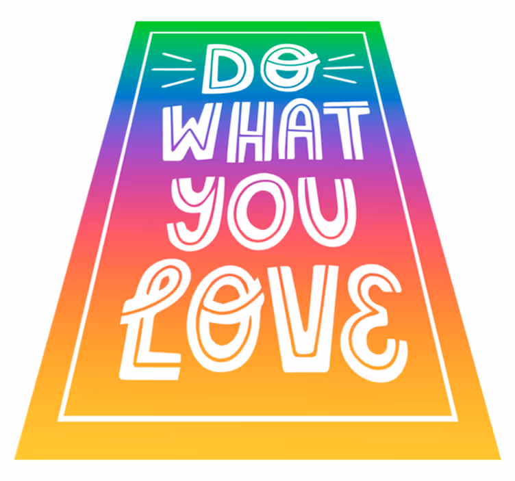 Vinylový koberec citáty dúhové farby s textom - Tenstickers
