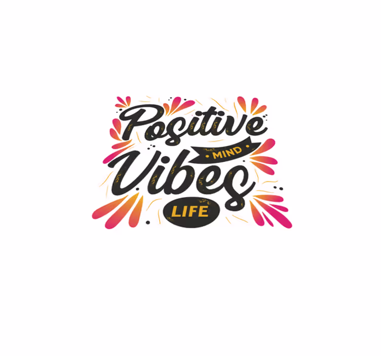 Vinylový koberec citáty pozitívna myseľ pozitívne vibrácie - Tenstickers