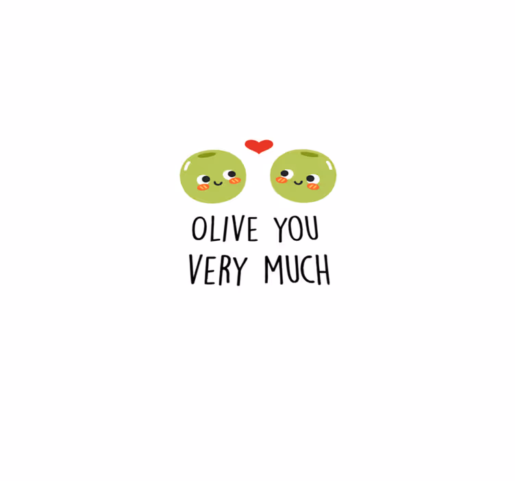 Vinylový koberec citáty vtipný citát s olivami - Tenstickers