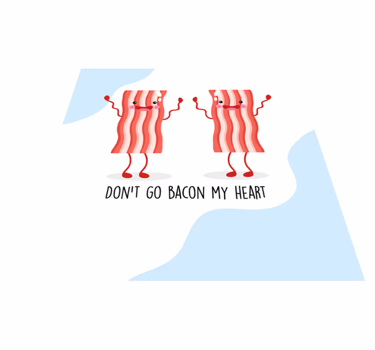 Vinylový koberec citáty vtipný citát s baconom - Tenstickers