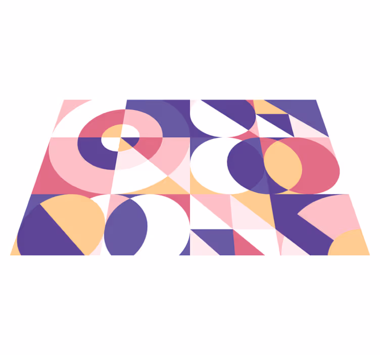 Vinylový koberec s geometrickými tvarmi abstraktného umenia - Tenstickers