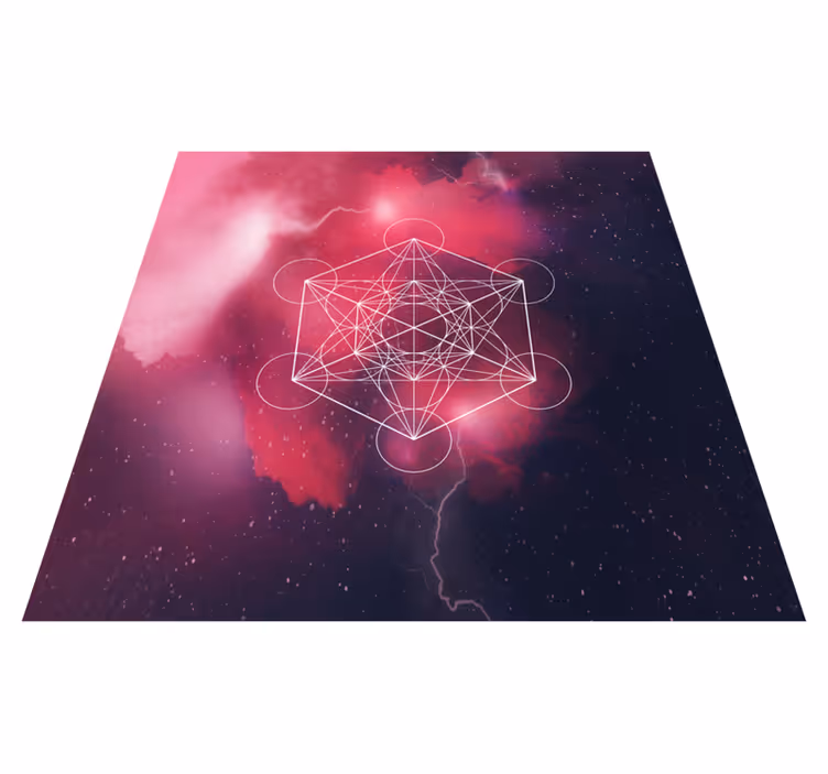 Vinylový koberec s geometrickými tvarmi metatron - Tenstickers