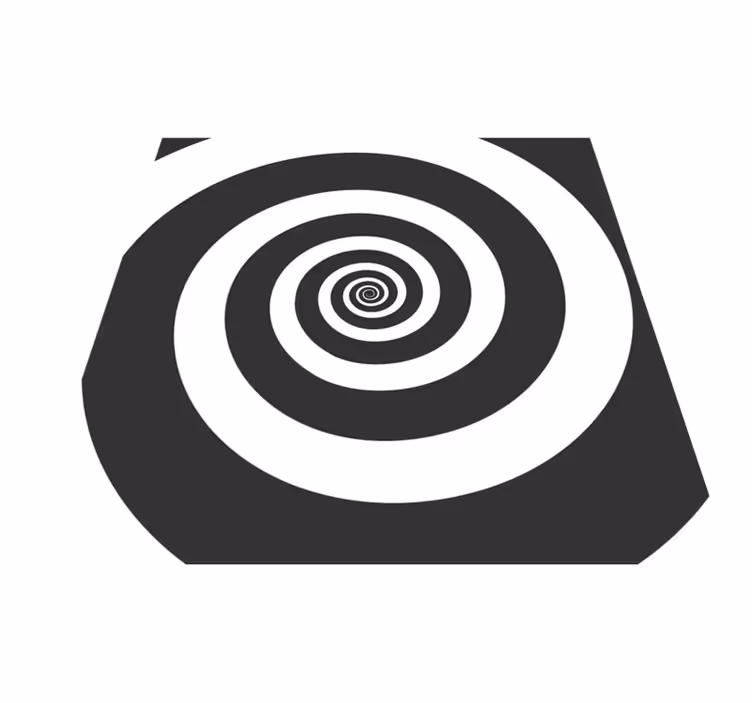 Vinylový koberec s geometrickými tvarmi v spirálovom pohybe - Tenstickers