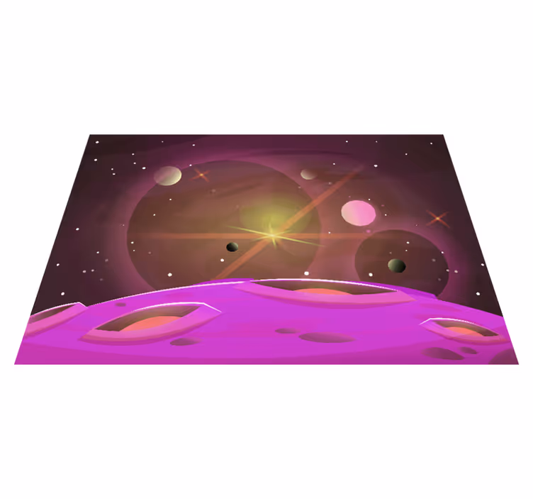 Detský vinylový koberec s futuristickým pohľadom na vesmír - Tenstickers