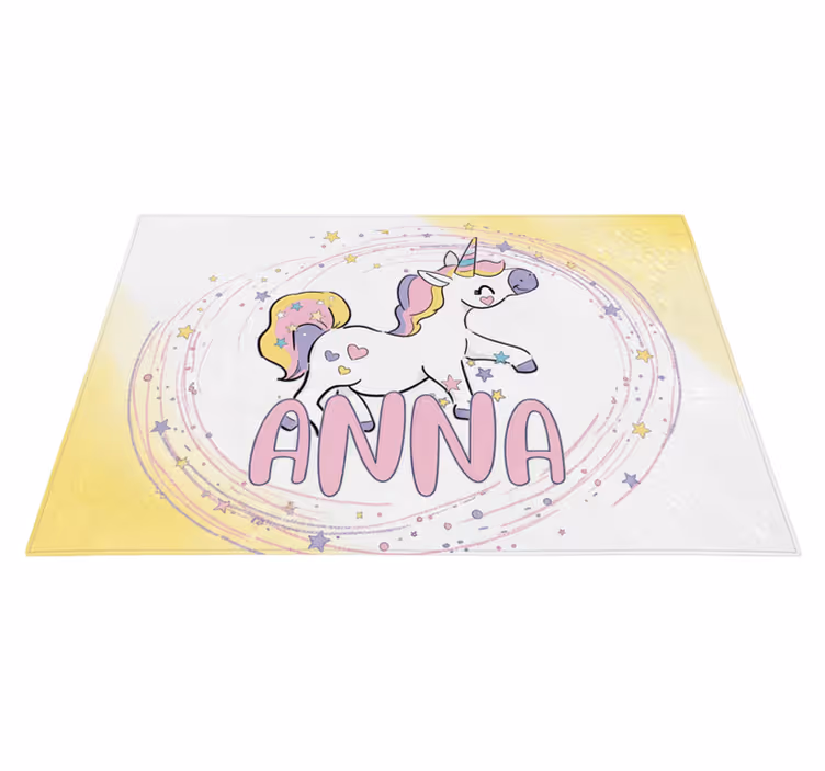 Detský vinylový koberec s magickým dizajnom jednorožca - Tenstickers