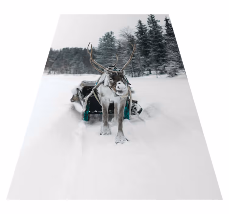Vianočný vinylový koberec s vianočnými sobmi - Tenstickers