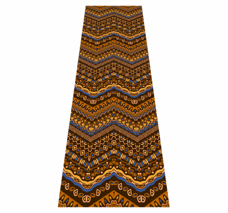 Vinylový koberec do chodby v africkom tribal vzore - Tenstickers