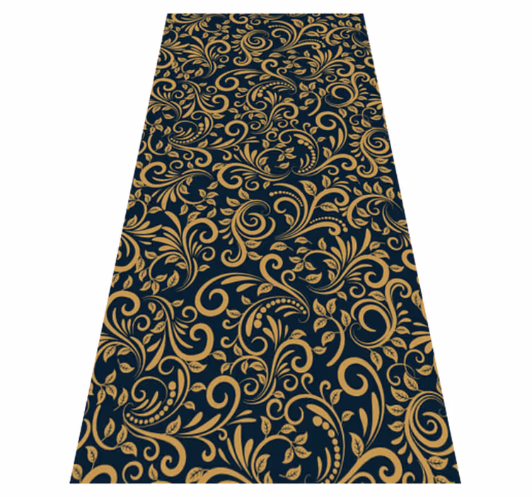 Hnedý vinylový koberec versace zlatý čierny - Tenstickers