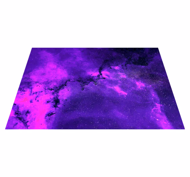 Fialový vinylový koberec kozmická hmlovina - Tenstickers