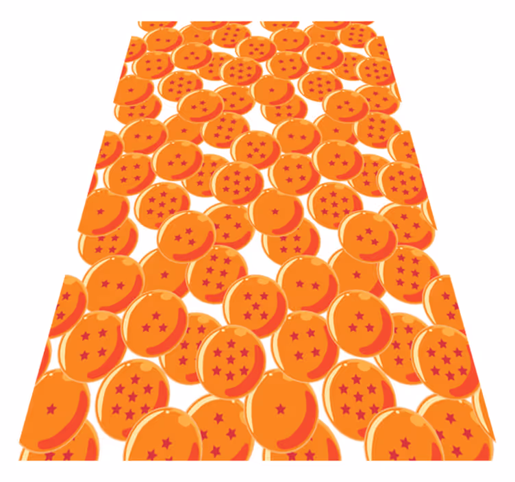 Oranžový vinylový koberec drakove gule - Tenstickers