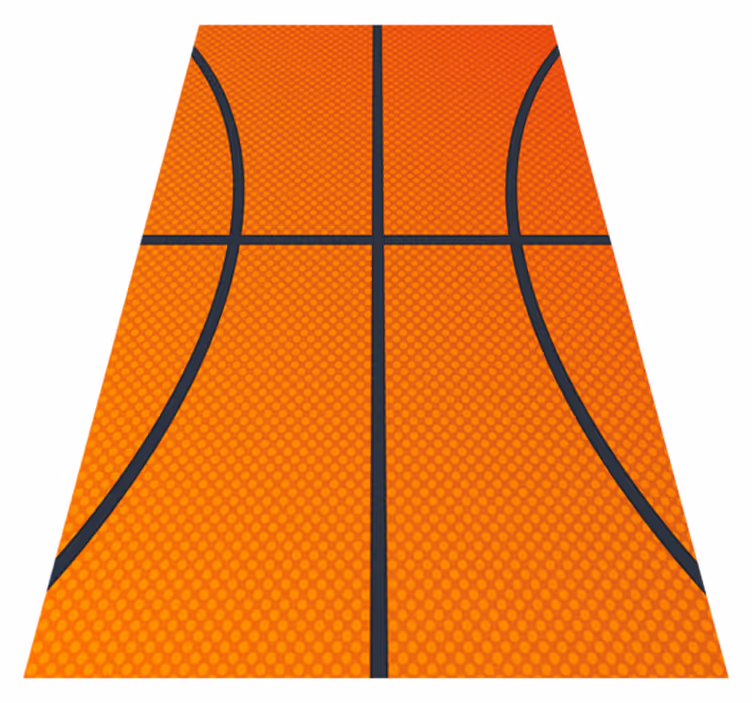 Oranžový vinylový koberec basketbalový - Tenstickers