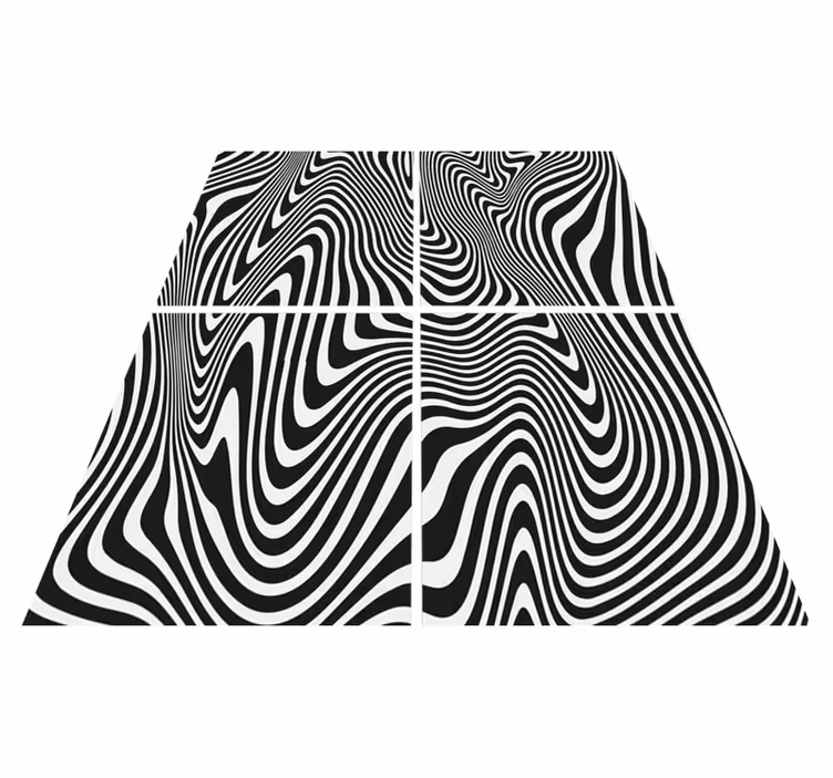 Čierny vinylový koberec zebra 3d efekt - Tenstickers
