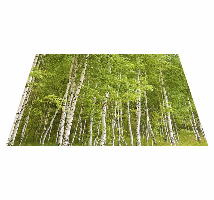 Zelený vinylový koberec breza - Tenstickers