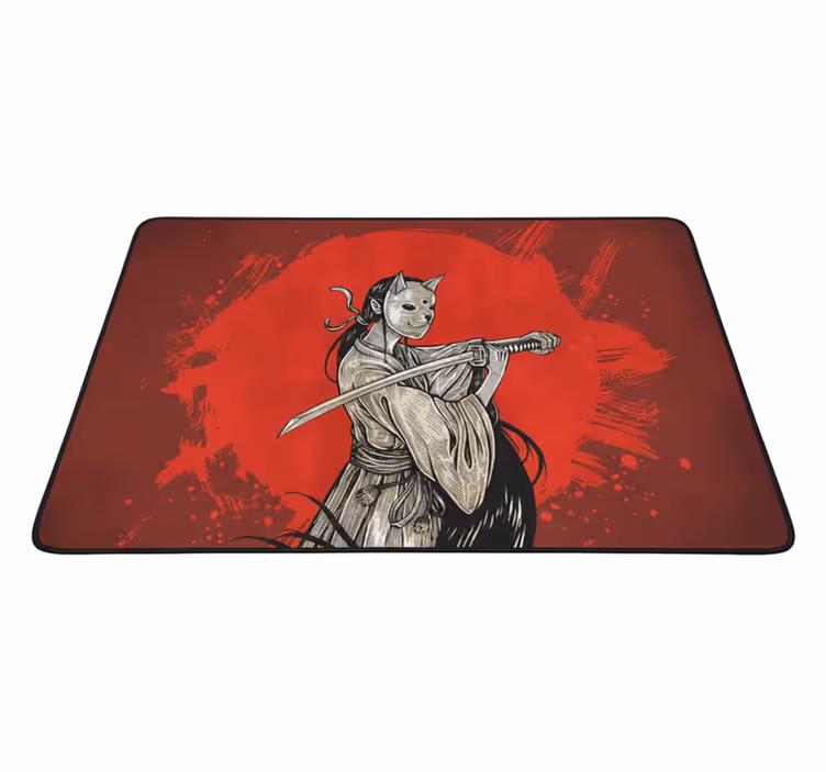 Červený vinylový koberec s anime motívom - Tenstickers