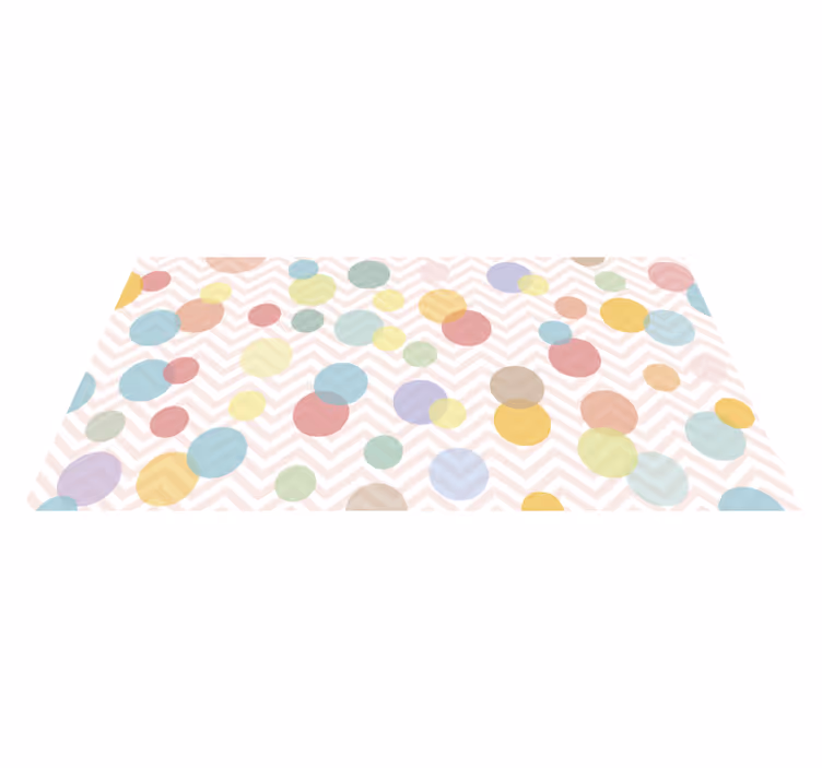 Puntíky pastelové odtiene deti vinyl koberec - Tenstickers