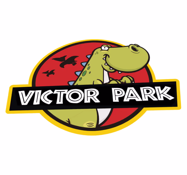 Personalizovaný jurský park pre deti vinylový koberec - Tenstickers