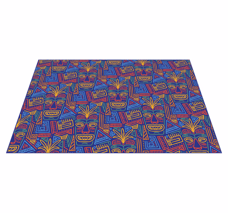 etnický vinylový koberec colorful Mandala Pattern Overlay - Tenstickers