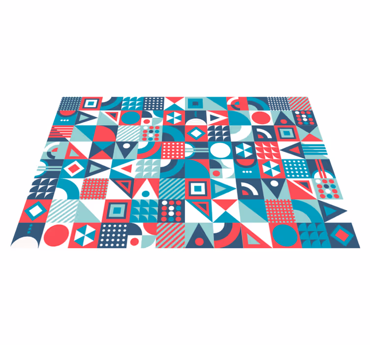 vinylový koberec do obývačky geometrický abstraktný vzor - Tenstickers