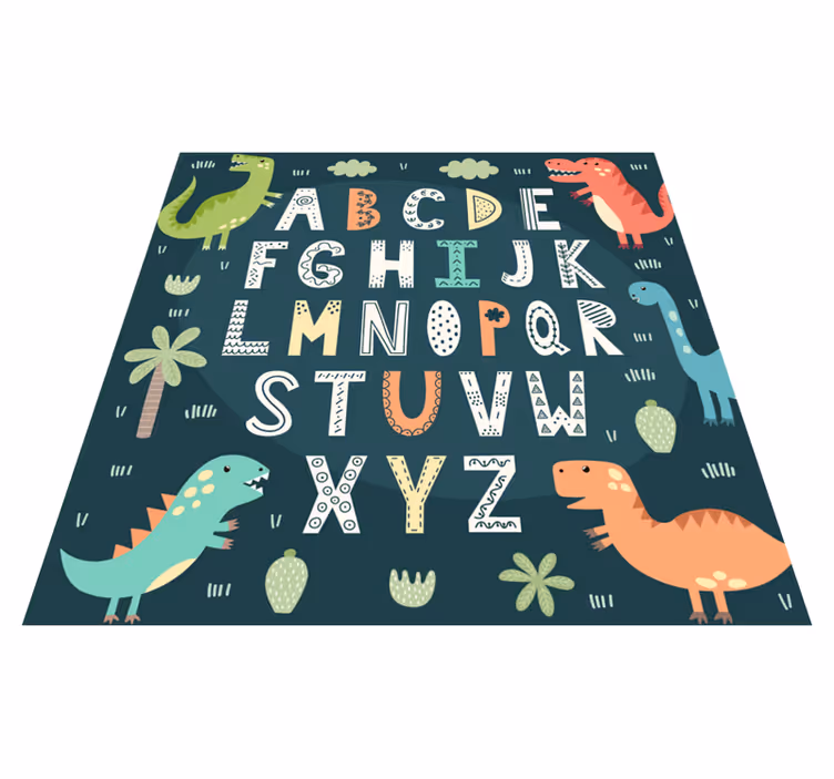 Vinyl koberec dinosaurus abeceda - Tenstickers