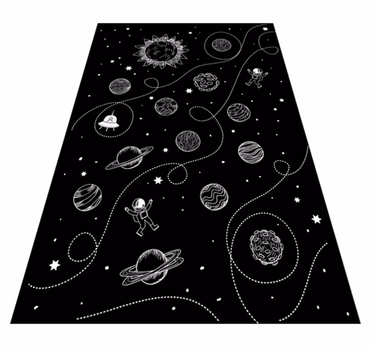 Báječné hviezdy a planéty kreslia vinyl koberec - Tenstickers
