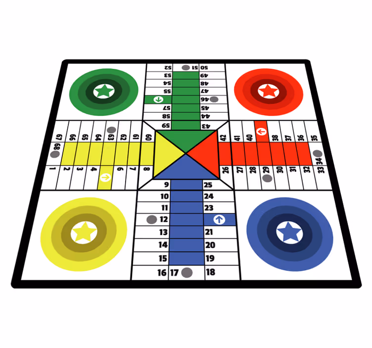 Úžasný vinylový koberec do stolovej hry parchis - Tenstickers
