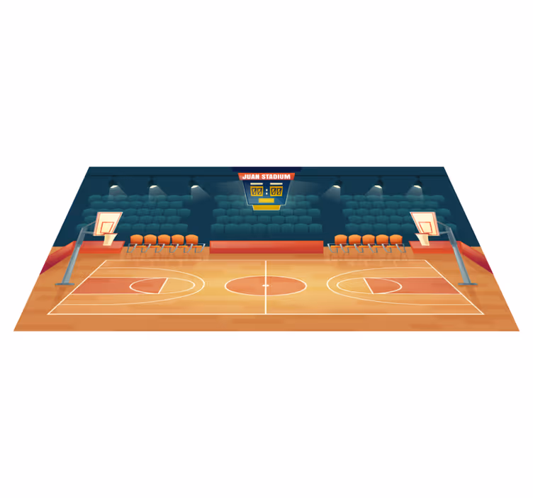 Vinylový koberec, basketbalové ihrisko s menom - Tenstickers