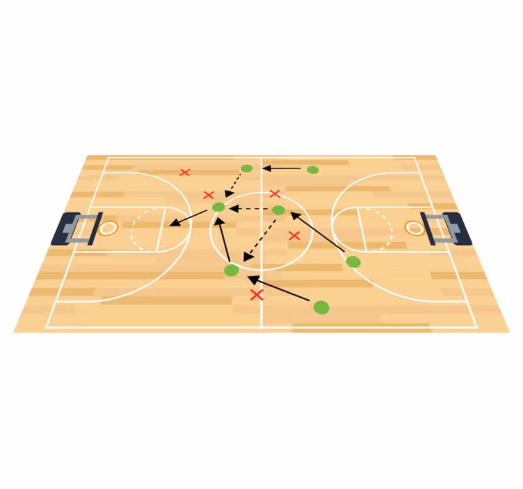 Vinylová koberec basketbalové ihrisko - Tenstickers