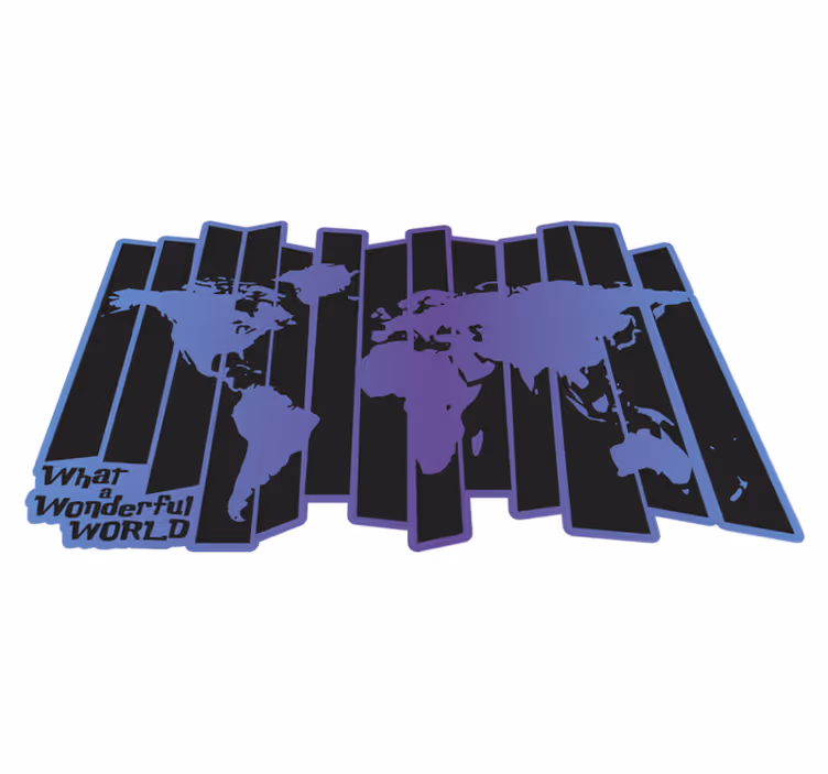 vinylový kvoberec s mapou sveta úžasný svetový vinyl - Tenstickers