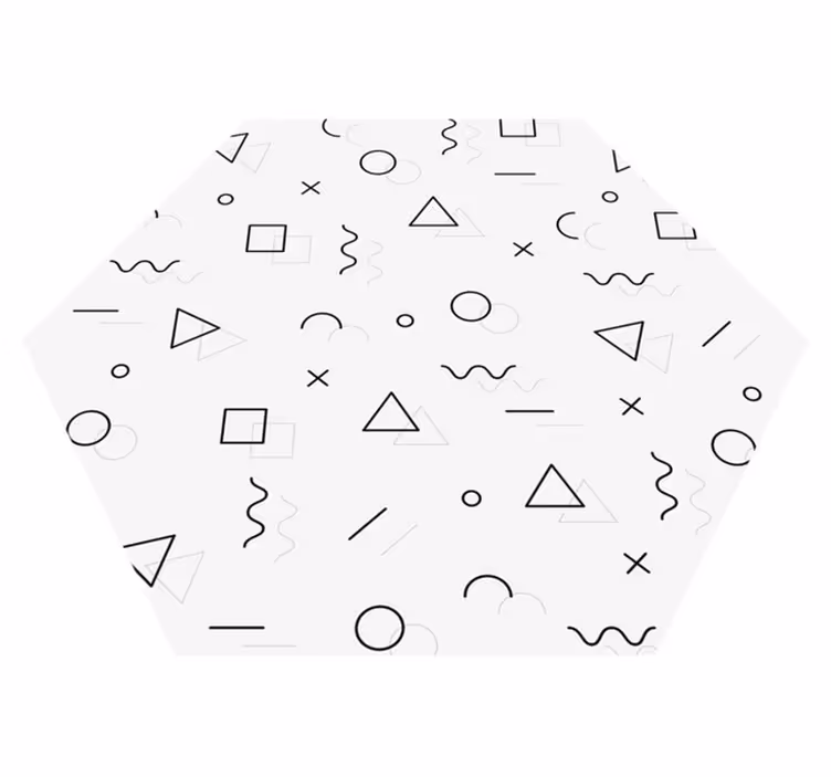 Minimalistický vinylový koberec memphis - Tenstickers