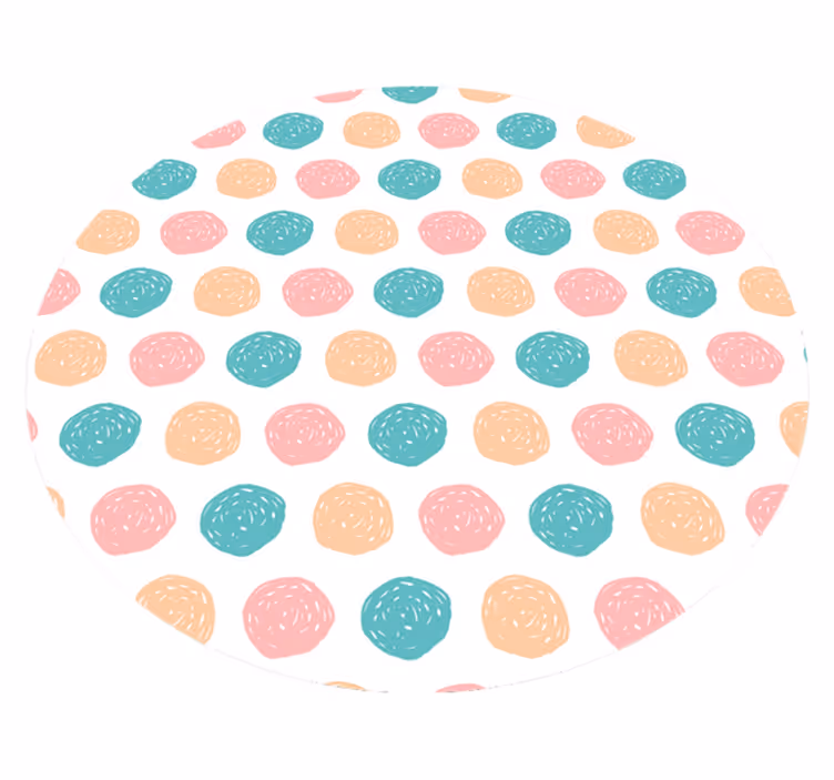 vinylový koberec s geometrickýmy tvarmi kruhový vzor - Tenstickers