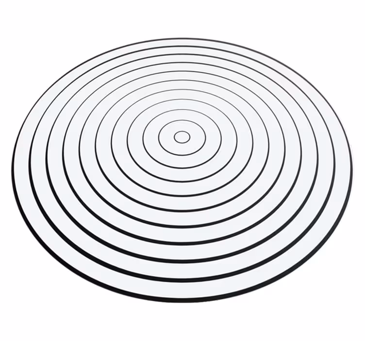 Vinylový koberec s geometrickými tvarmi v jednoduchom kruhu - Tenstickers
