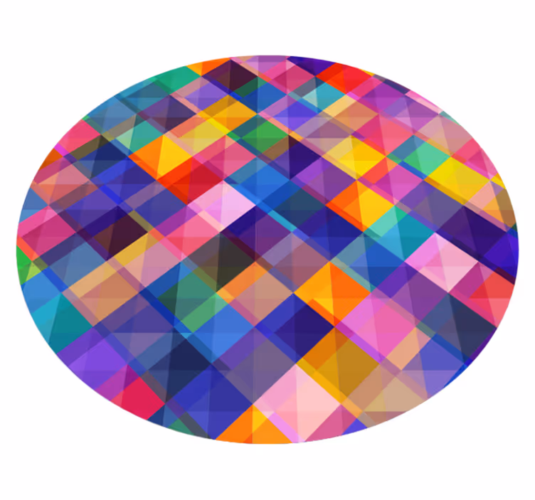 Moderný farebný vinylový koberec z mozaiky - Tenstickers