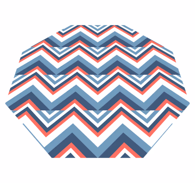 vinylový koberec s geometrickýmy tvarmi chevron colorblock - Tenstickers