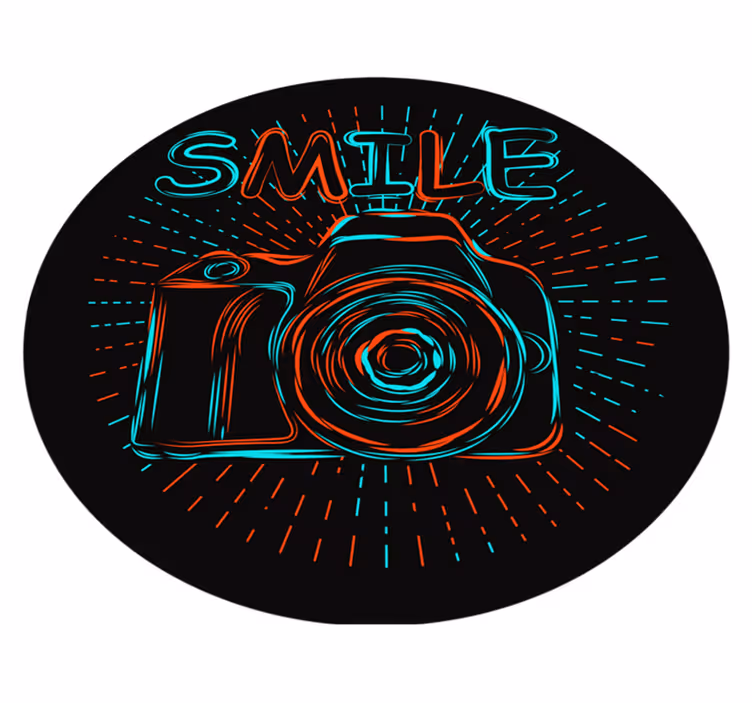 Retro fotoaparát vinyl koberec vintage štýle - Tenstickers