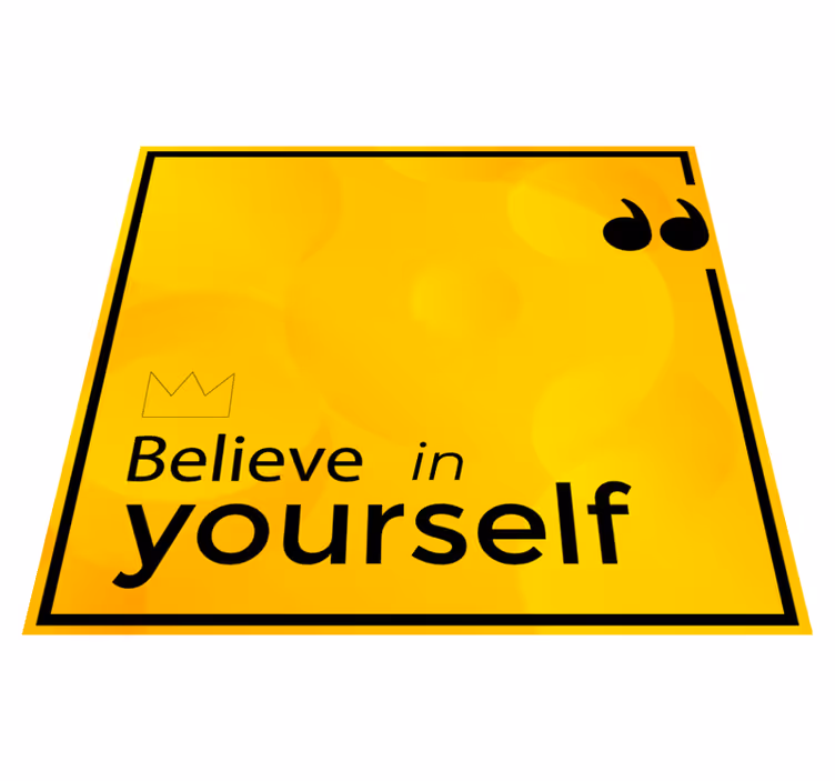 vinylový koberec citáty verte si motiváciu - Tenstickers