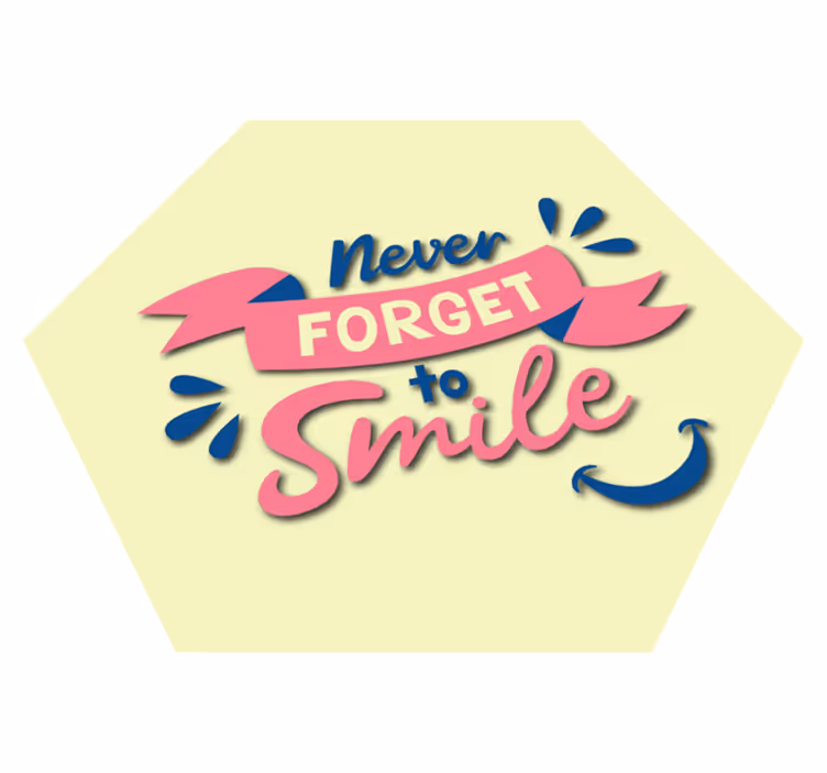 vinylový koberec citáty nikdy nezabudni na úsmev - Tenstickers
