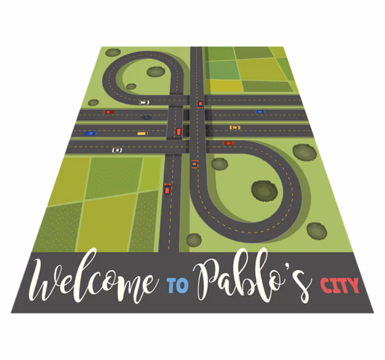 vinylový koberec s menom prispôsobiteľná playmapa - Tenstickers