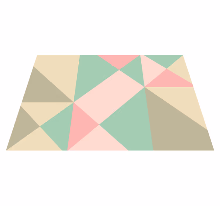 Nádherné jemné farebné geometrické vinylové koberce - Tenstickers