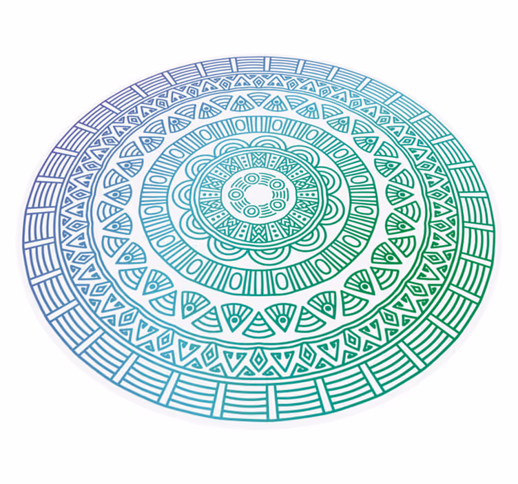 vinylový koberec mandala kruhový vzor mandaly - Tenstickers