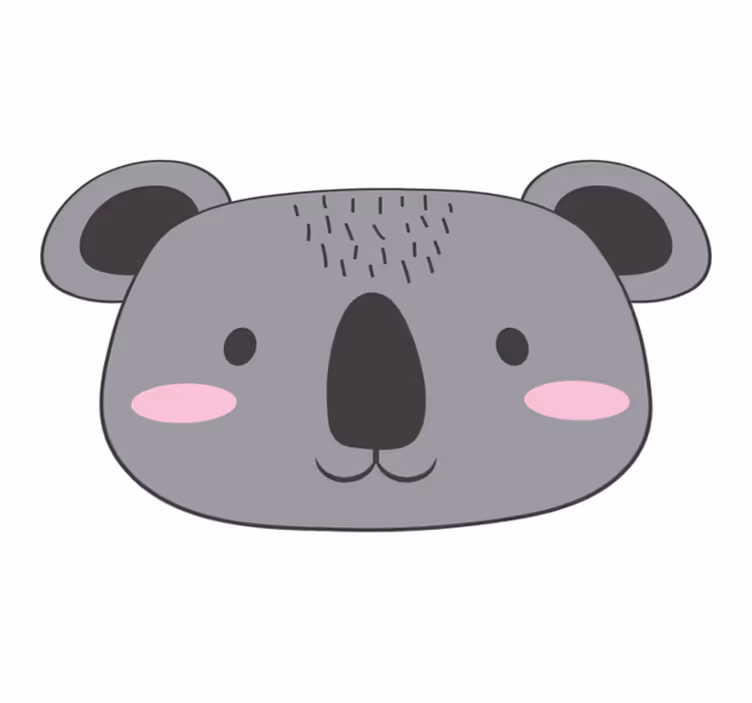 vinylový koberec pre bábätko tvár koaly - Tenstickers