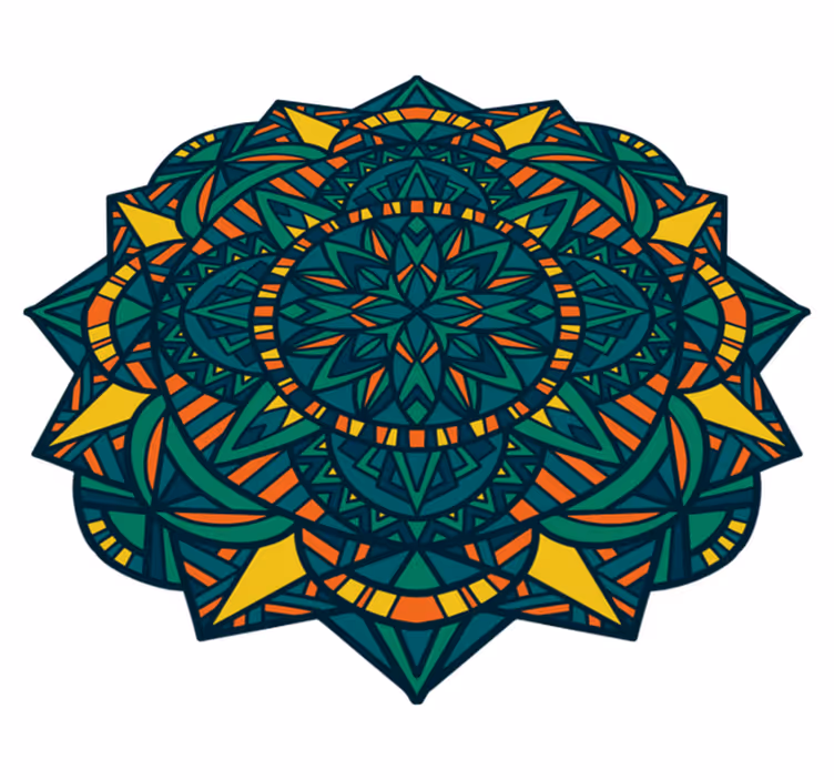 Nádherný vinyl zen mandala štýl vinyl koberec - Tenstickers