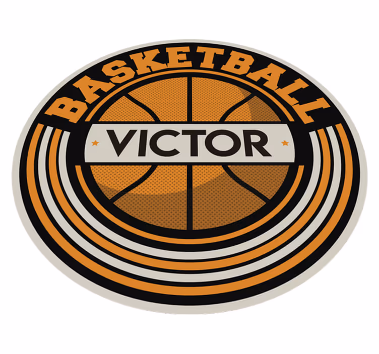 Prispôsobiteľný basketbalový vinylový koberec s menom - Tenstickers