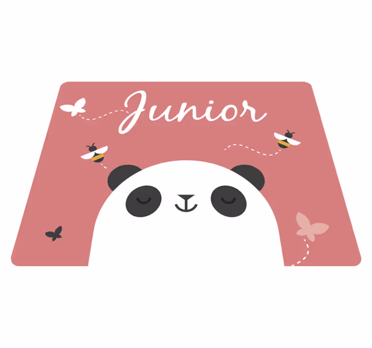 vinylový koberec s menom personalizovaná panda - Tenstickers