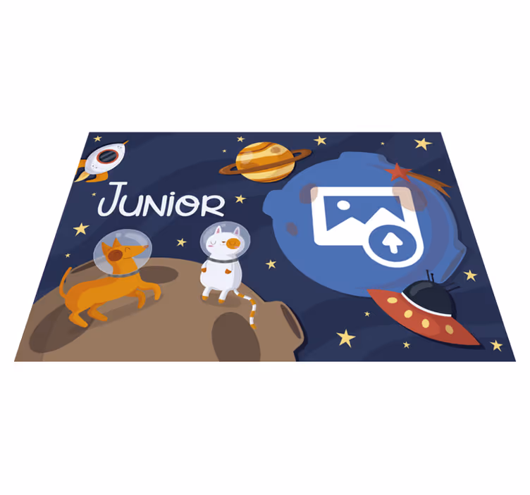 vinylový koberec s menom s vesmírnou tematikou - Tenstickers